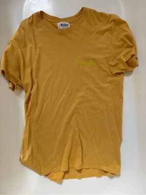 Awake NY Mustard Yellow Script Logo Tee